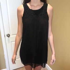Black Dress with Detailed Top